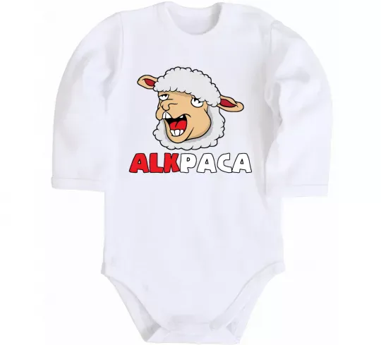 Детский боди ALKPACA web Белый фото