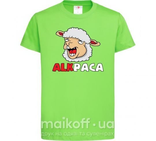 Дитяча футболка ALKPACA web Лаймовий фото