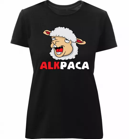 Женская премиум футболка ALKPACA web Черный фото