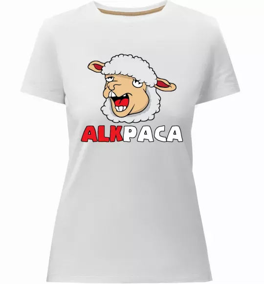 Женская премиум футболка ALKPACA web Белый фото