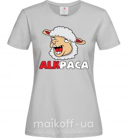 Женская футболка ALKPACA web Серый фото