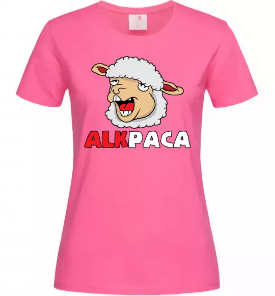 Женская футболка ALKPACA web Ярко-розовый фото