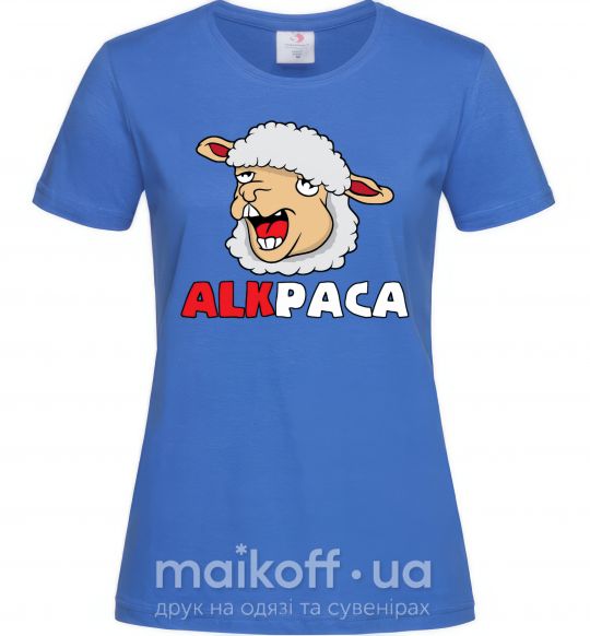 Женская футболка ALKPACA web Ярко-синий фото