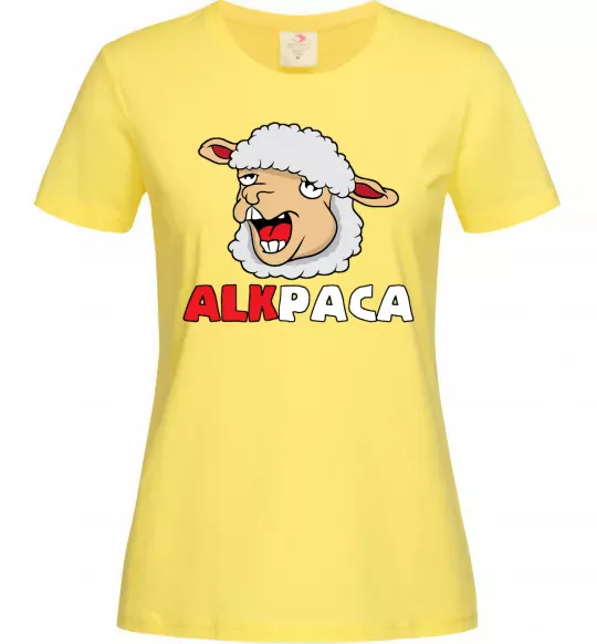 Женская футболка ALKPACA web Лимонный фото