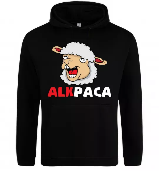 Мужская толстовка (худи) ALKPACA web Черный фото