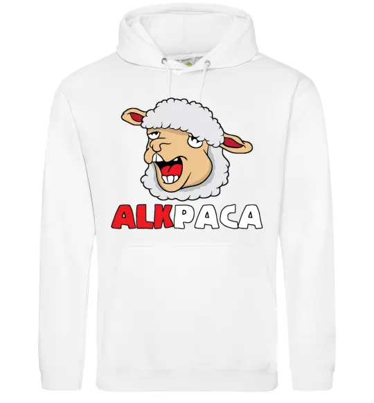 Женская толстовка (худи) ALKPACA web Белый фото