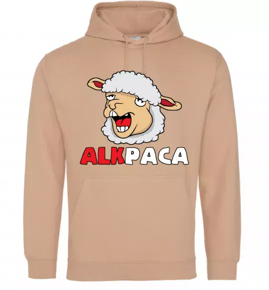 Женская толстовка (худи) ALKPACA web Песочный фото