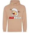 Женская толстовка (худи) ALKPACA web Песочный фото