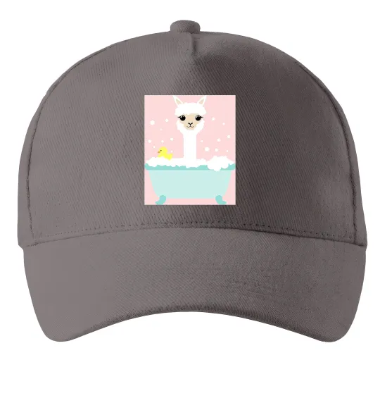 Кепка Лама у ванній Серый фото