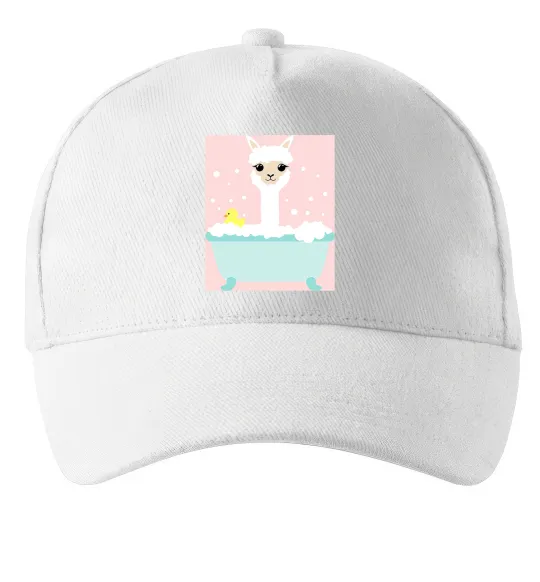 Кепка Лама у ванній Белый фото