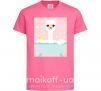 Детская футболка Лама в ванной Ярко-розовый фото
