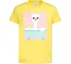 Детская футболка Лама у ванній Лимонный фото