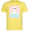 Мужская футболка Лама у ванній Лимонный фото
