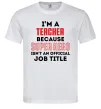 Мужская футболка Teacher super hero Белый Мужская футболка Teacher super hero Белый фото