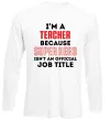 Лонгслив Teacher super hero Белый фото