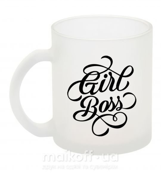 Чашка скляна Girl boss Фроузен фото