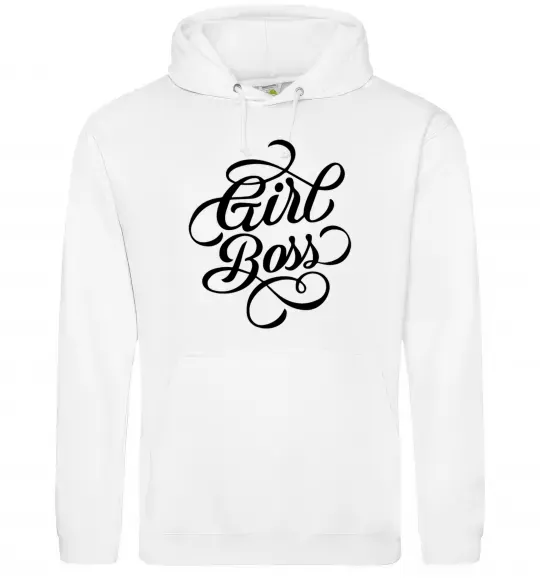 Женская толстовка (худи) Girl boss Белый фото