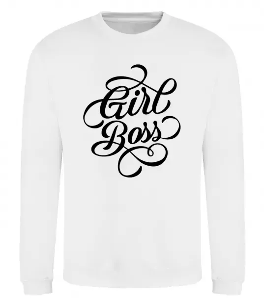 Світшот Girl boss Білий фото