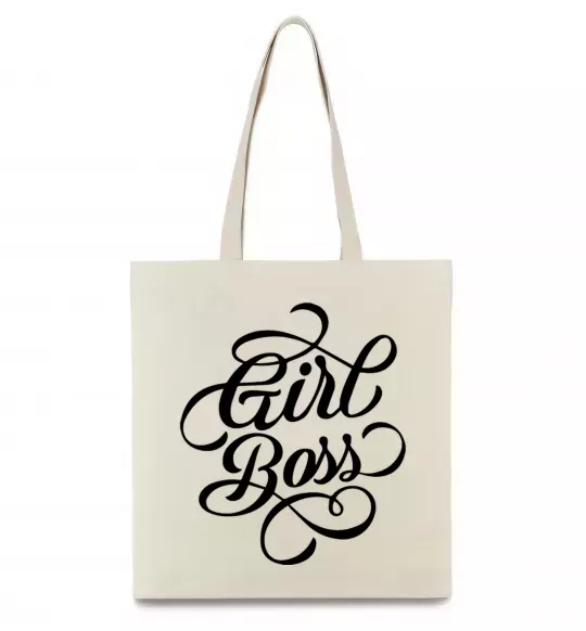 Еко-сумка Girl boss Бежевий фото