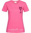 Женская футболка Wine not Ярко-розовый фото