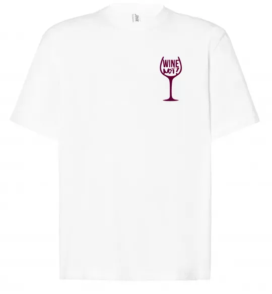 Футболка Оверсайз Wine not Белый фото