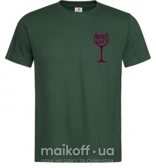 Чоловіча футболка Wine not Темно-зелений фото