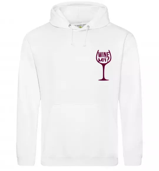 Мужская толстовка (худи) Wine not Белый фото