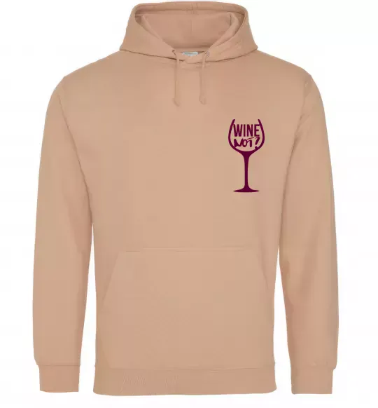 Мужская толстовка (худи) Wine not Песочный фото