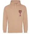 Мужская толстовка (худи) Wine not Песочный Мужская толстовка (худи) Wine not Песочный фото