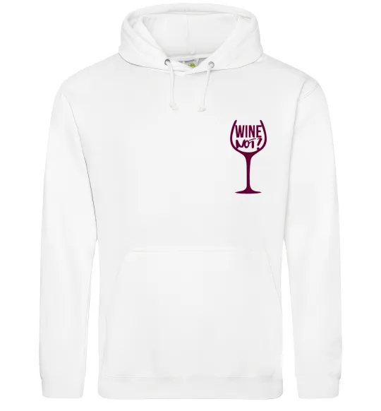 Женская толстовка (худи) Wine not Белый фото