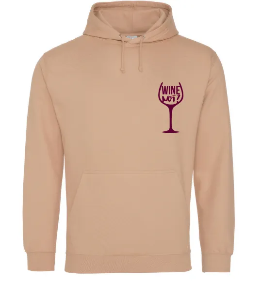 Женская толстовка (худи) Wine not Песочный фото