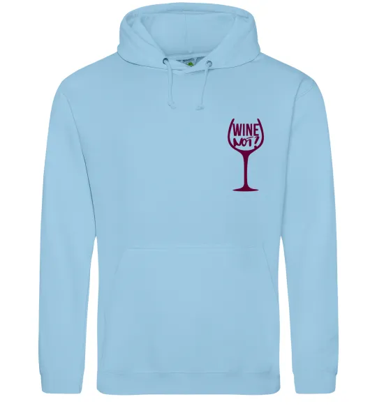Женская толстовка (худи) Wine not Голубой фото