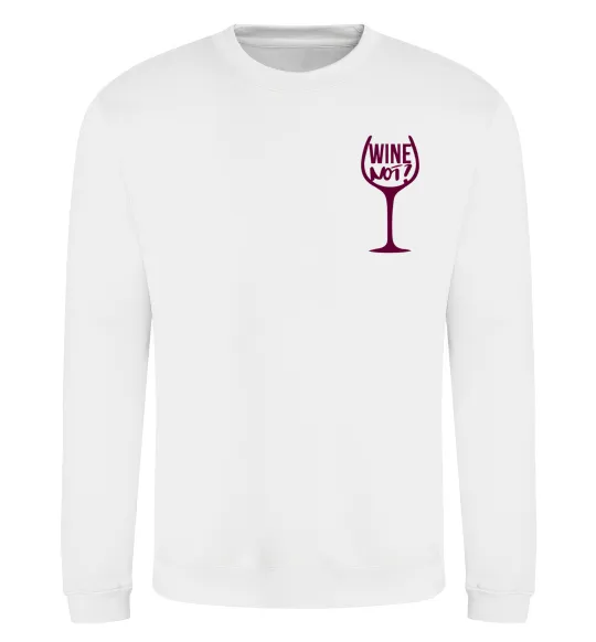 Свитшот Wine not Белый фото