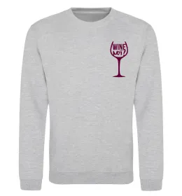 Свитшот Wine not Серый меланж фото