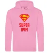 Мужская толстовка (худи) Супер кум Розовый фото