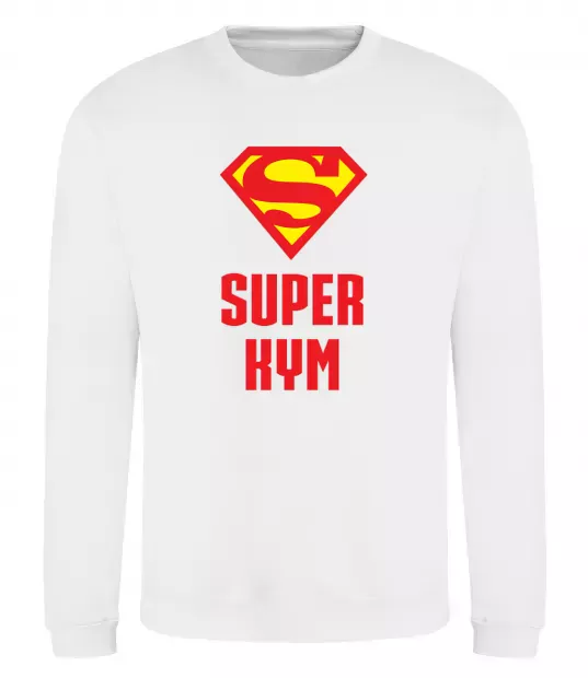 Світшот Супер кум Білий фото