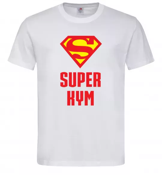 Мужская футболка Супер кум Белый фото