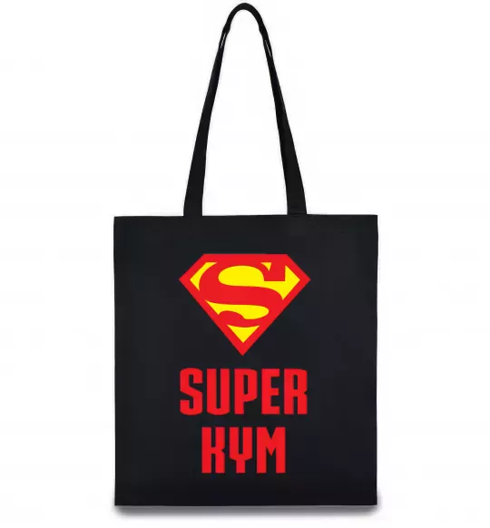 Эко-сумка Супер кум Черный фото