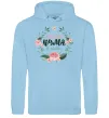 Жіноча толстовка (худі) Найкраща кума віночок Блакитний фото