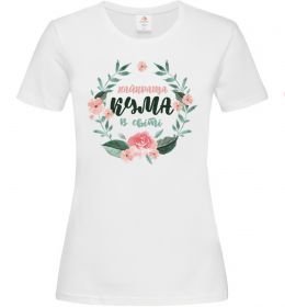 Женская футболка Найкраща кума віночок