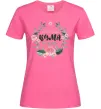 Женская футболка Найкраща кума віночок Ярко-розовый фото