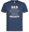 Мужская футболка Dad head and king Темно-синий фото