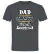 Мужская футболка Dad head and king Графит фото