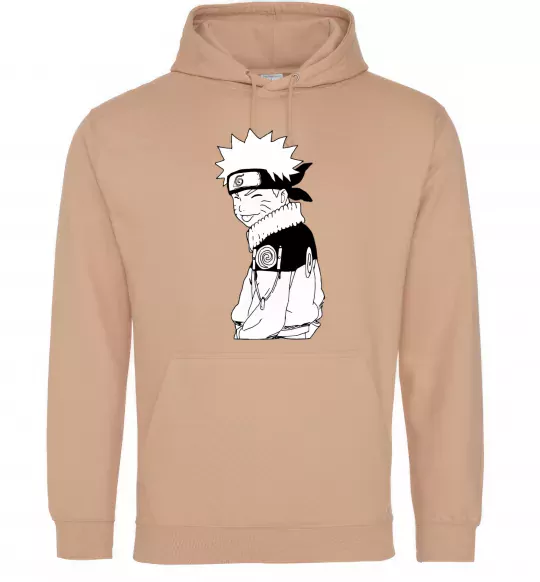 Чоловіча толстовка (худі) Наруто з язиком Пісочний фото