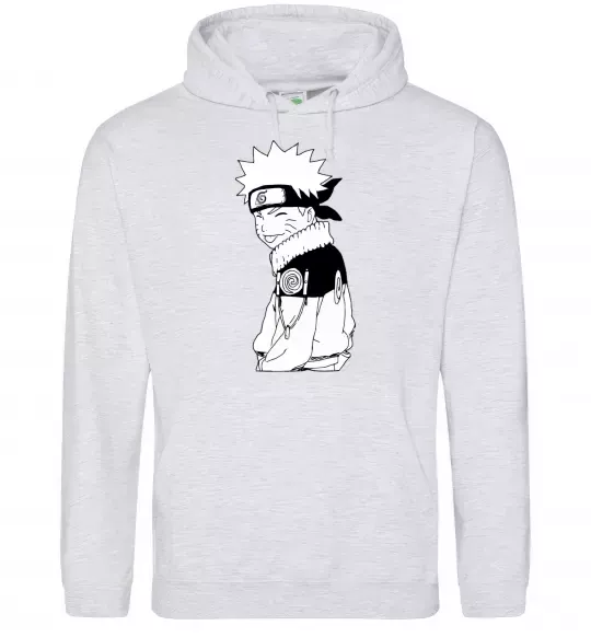 Женская толстовка (худи) Наруто з язиком Серый меланж фото