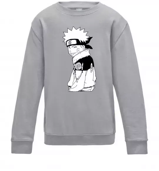 Дитячий світшот Наруто з язиком Сірий меланж фото