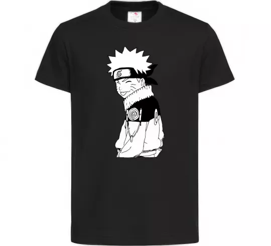 Детская футболка Наруто з язиком Черный фото