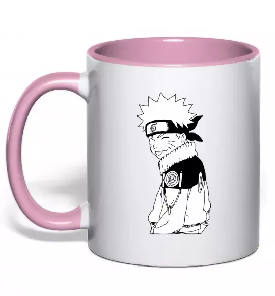 Чашка с цветной ручкой Наруто з язиком Нежно розовый фото