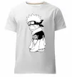 Мужская премиум футболка Наруто з язиком Белый фото