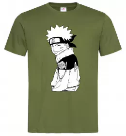 Мужская футболка Наруто з язиком Оливковый фото